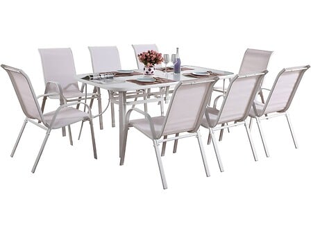 Salon de jardin en textilène 