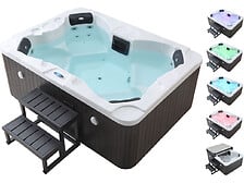 HABITAT ET JARDIN HABITAT ET JARDIN Spa LED "Haïti" 4 places - Enceintes bluetooth intégrées - Bl ... code EAN 3700746453760 