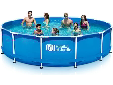 HABITAT ET JARDIN Piscine tubulaire - Ø 4,57 x ...