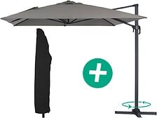 HABITAT ET JARDIN Parasol jardin déporté Alu "Sun 4" - Rectangle - 3 x 4 m + Ho ... code EAN 3700746472693 