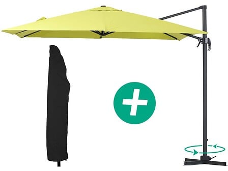 HABITAT ET JARDIN HABITAT ET JARDIN Parasol jardin déporté Alu "Sun 3" - Carré - 3 x 3 m - Vert + ... code EAN 3700746472730 