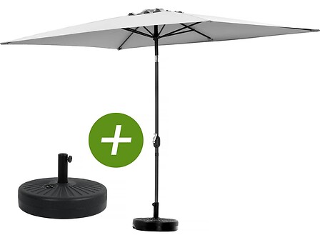 HABITAT ET JARDIN HABITAT ET JARDIN Parasol Jardin "sol 2" - Rectangle - 2 X 3 M - Gris + Dalles  ... code EAN 3700746482289 
