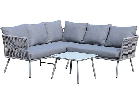 Salon de jardin en corde tressée 