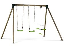 HABITAT ET JARDIN HABITAT ET JARDIN Portique bois "Lana" - Avec 2 balançoires et 1 vis-à-vis. code EAN 3700746492943 