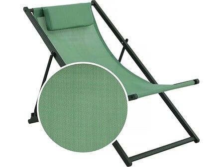 Lot de 2 Chiliennes métal en textilene - Avec t...