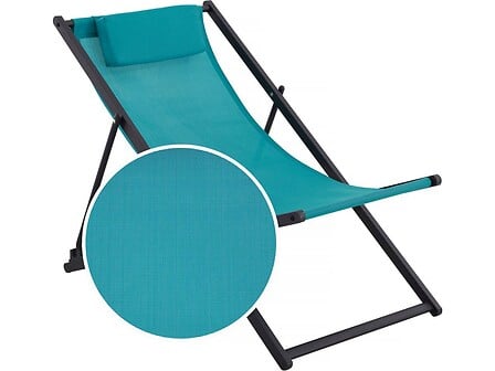 Lot de 2 Chiliennes métal en textilene - Avec t...