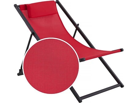 Lot de 2 Chiliennes métal en textilene - Avec t...