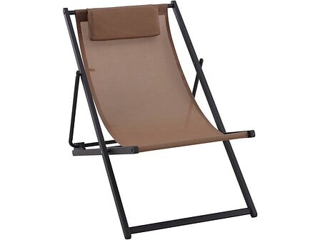 Lot de 2 Chiliennes métal en textilene - Avec t...