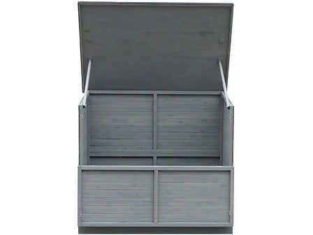 HABITAT ET JARDIN Coffre de jardin en bois "Caja" - 137 x 91 x 121 cm - Anthrac ... code EAN 3700746496392 