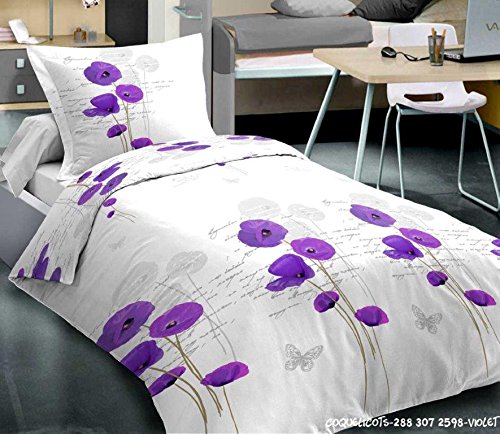 Nuage Ensemble 2 Pièces JOIE VIOLETTE Pour Lit 1 personnes: Housse de couette + 1 Taie d'oreiller 3700766343287 (3700766343287)
