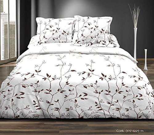 Nuage Ensemble 3 Pièces NIPPON BRUN Pour Lit 2 personnes: Housse de couette + 2 Taies d'oreiller 3700766367115 (3700766367115)