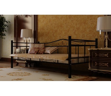 Lit Banquette Métal Noir 90 X 200