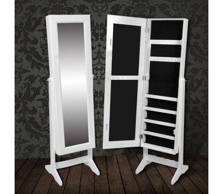 Decorush Armoire À Bijoux Rangement Miroir Meuble Chambre Blanc 3700775038006 (3700775038006)