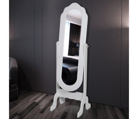 Miroir En Pied Blanc Pivotant