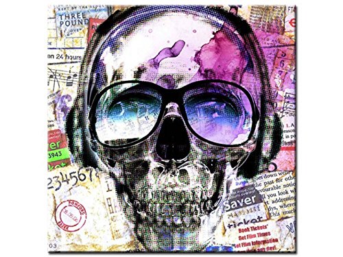 Tableau déco urbaine Tête de mort - TOP VENTE