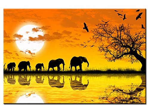 Tableau design Eléphants d'Afrique - TOP VENTE