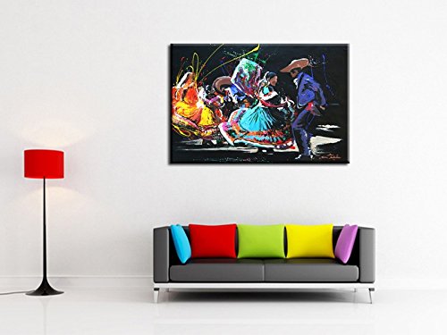 Tableau déco cuisine tasse à café multicouleurs...