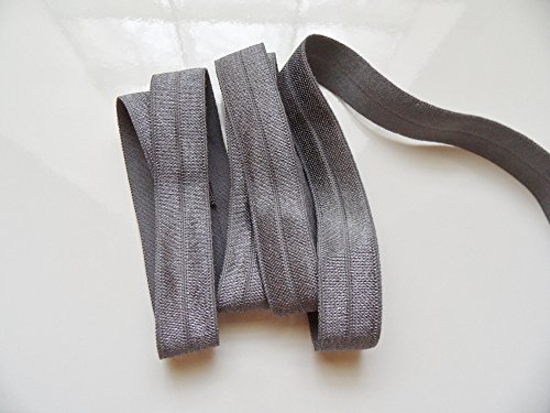 Élastique Biais Préplié Satiné Gris 15 mm x 1 m...