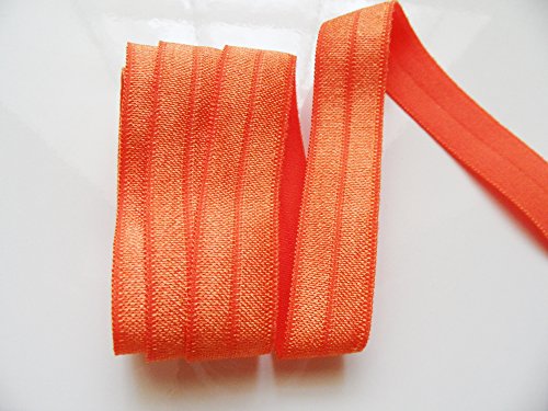 Élastique Biais Préplié Satiné Orange 15 mm x 1...
