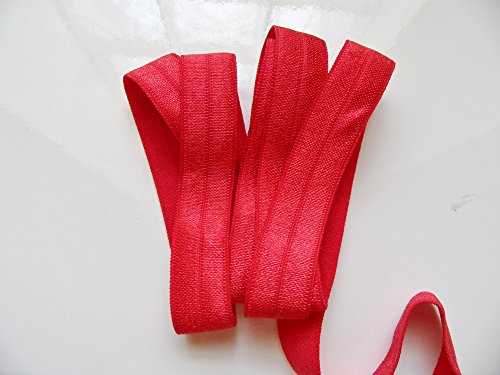 Élastique Biais Préplié Satiné Rouge Au Mètre 15mm