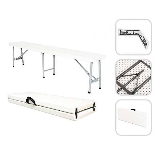 Lot de 2 bancs pliables de jardin 183 cm - Banc...