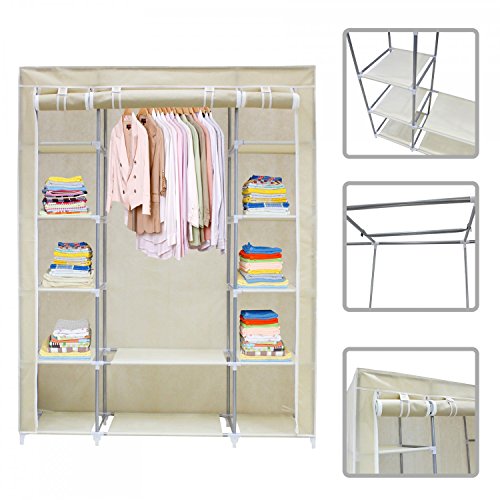 - armoire penderie en tissu beige