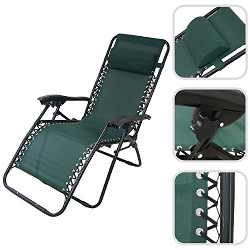 - chaise longue de jardin inclinable, transat m...