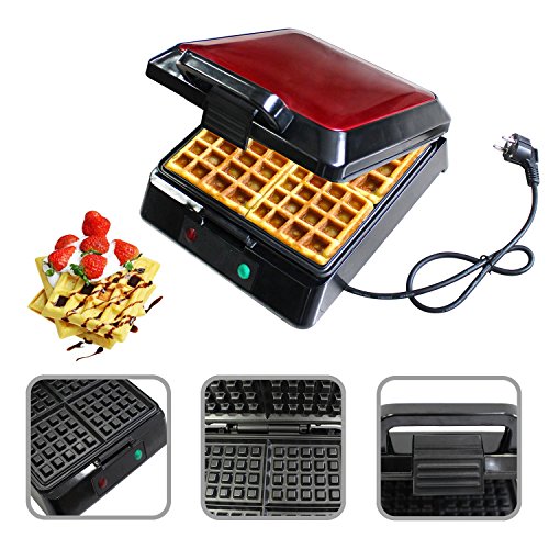 Machine à Gaufres - Gaufrier en Inox pour 4 Per...