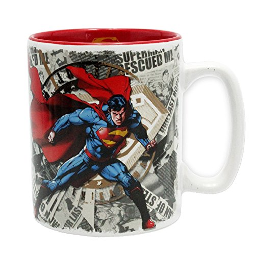 Abymug164 superman & logo tasse porcelaine mult...