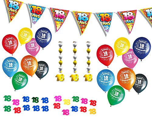Pack déco anniversaire 18 ans