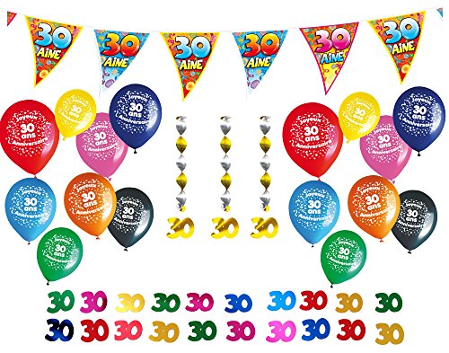 Pack déco anniversaire 30 ans