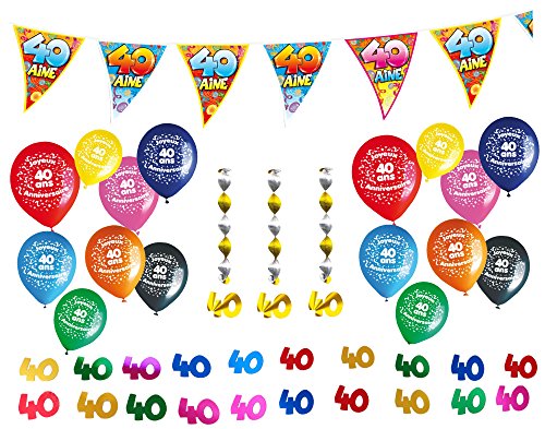 Pack déco anniversaire 40 ans