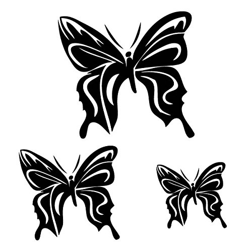 Sticker autocollant 3 papillons pour votre auto...