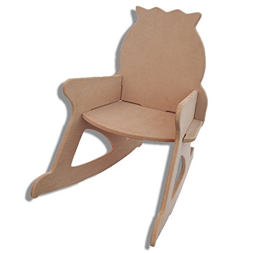 530025 fauteuil à bascule bois naturel marron 4...