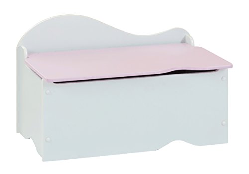 530094 bi-colore coffre de rangement bois blanc...