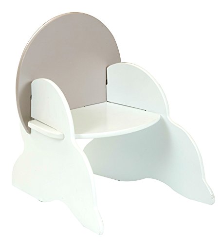 530108 bi-colore fauteuil en bois blanc avec do...