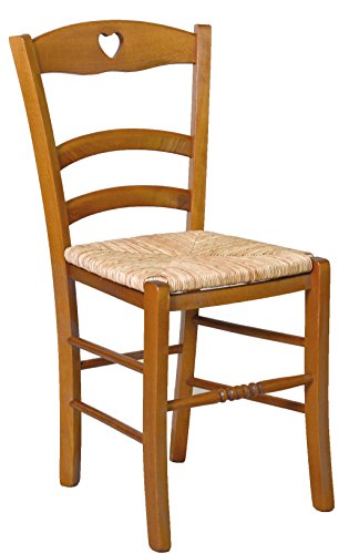 LOT 2 CHAISES TEINTE CHENE CŒUR