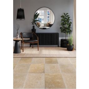  Carrelage sol et mur beige 40 x 60 cm Travertino pierre naturelle code EAN 3700820200129 