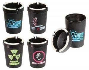 LOT 4 CENDRIER PHOSPHORESCENT ANTI ODEUR DE TAB...