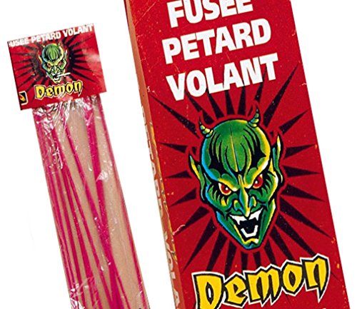 2 LOT DE 12 FUSEE DEMON 24 PETARD VOLANT K1 26 CM