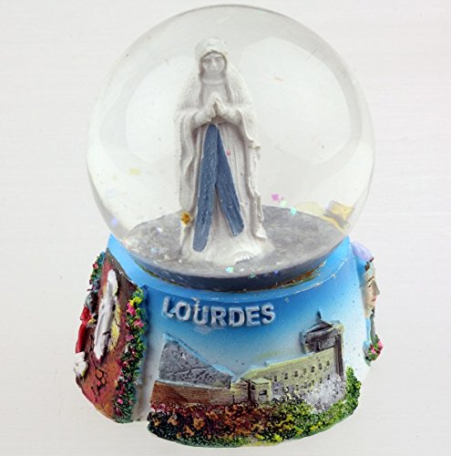 Boule de neige figurine Vierge de Lourdes