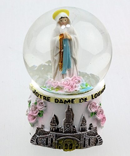 Boule de neige figurine Notre Dame de Lourdes