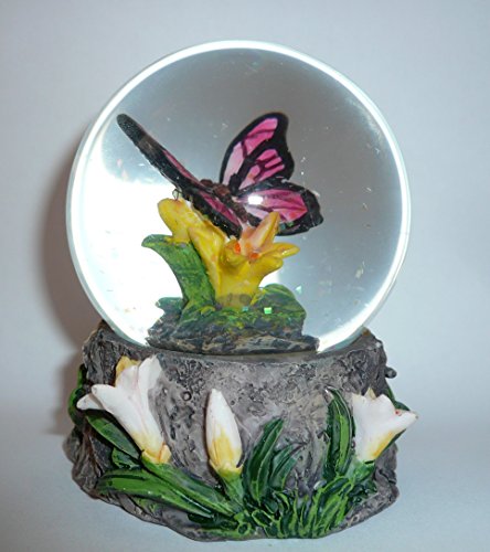Boule de neige figurine Papillon (Rose)