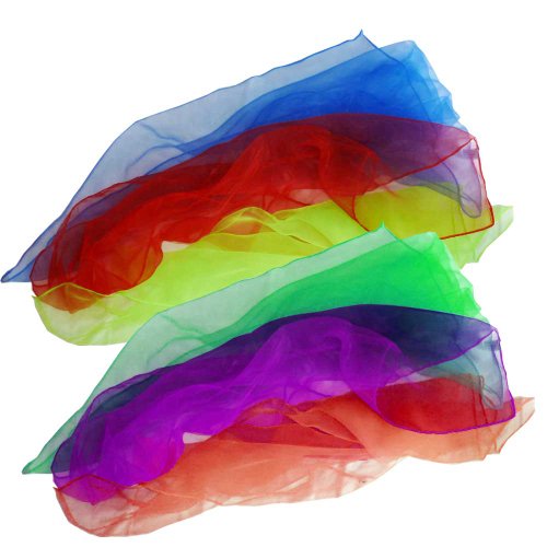 Passe Passe 6 Foulards à jongler 65cm, Vert, Violet, Orange, Bleu, Rouge, Jaune code EAN 3700830142082 