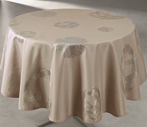 Nappe anti-tache FESTIVE Taupe, Effet 3D Relief...