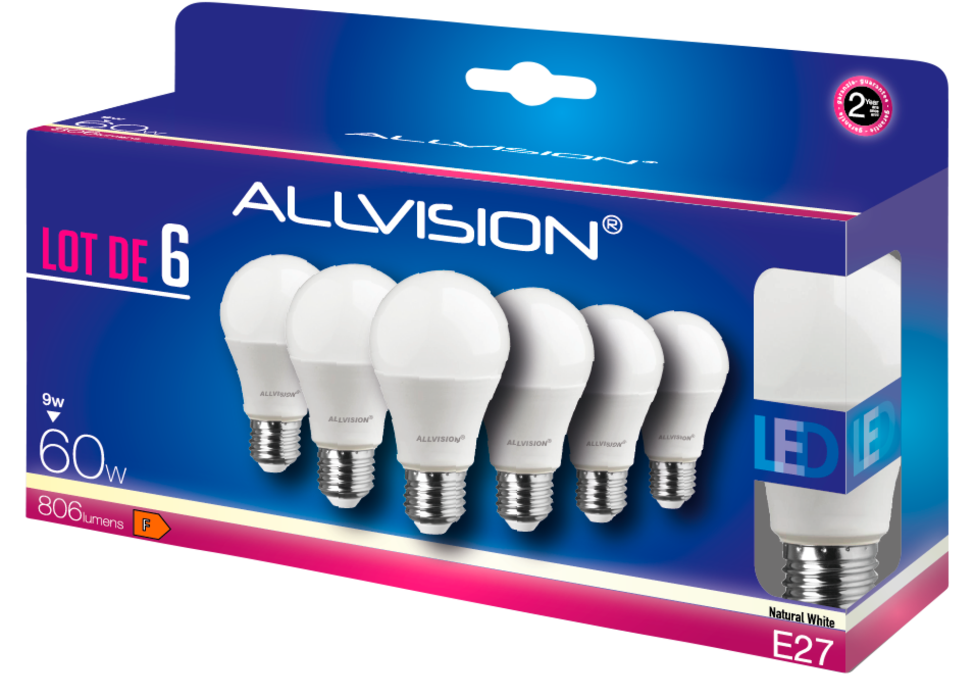 LOT DE 6 AMPOULES LED