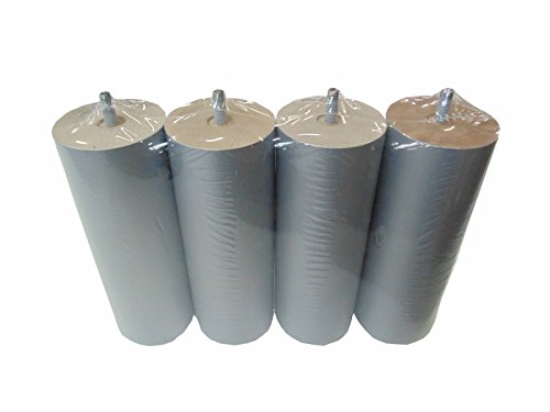 Jeu de 4 pieds bois silver 25 cm. diam. 60