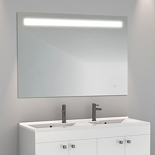 Miroir rétro éclairant MIRLUX - 140x80 cm - ave...