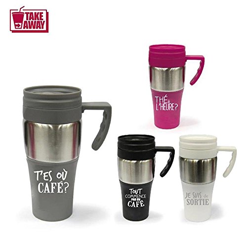 Lot de 2 Mugs Transport isotherme Isolant 400ML...