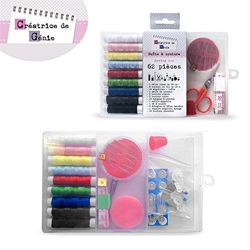 Coffret Kit Boite couture 62 pièces Mètre,Fil,A...